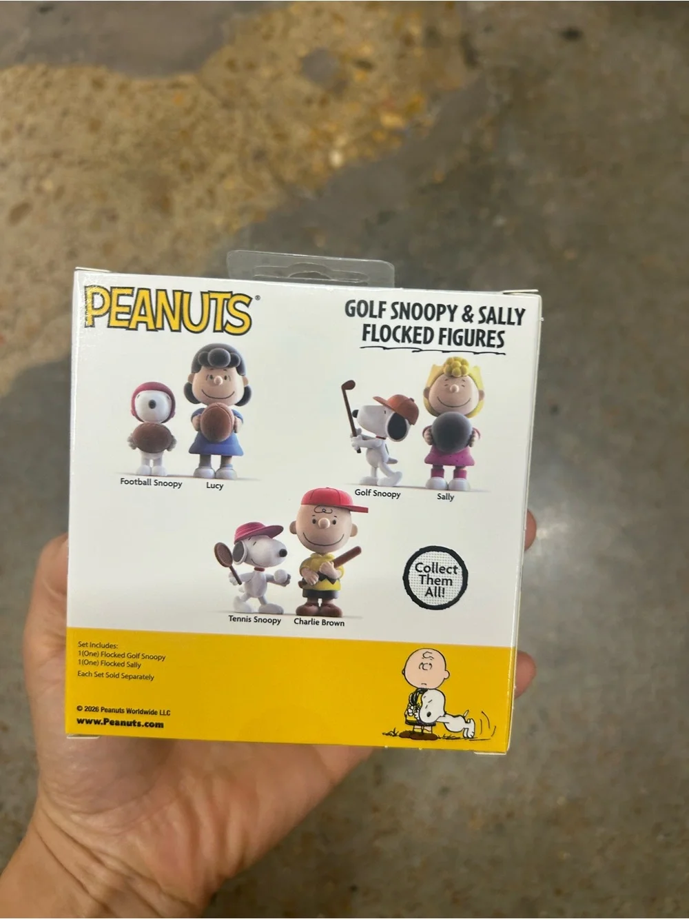 Peanuts Golf Snoopy & Sally Flocked Figures